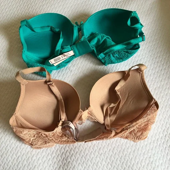 Victoria Secret Dream Angels Bra Set - Teal and Tan - Picture 2 of 4